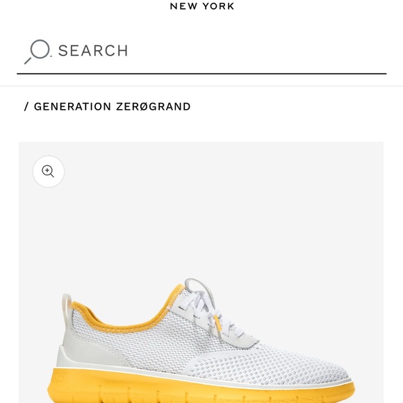 Cole Haan Generation ZERØGRAND White and Yellow Sneakers